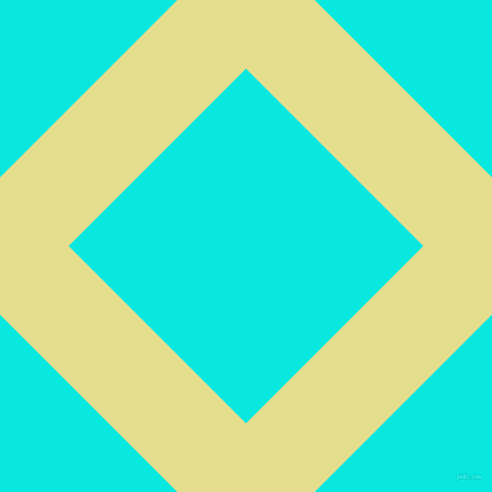 45/135 degree angle diagonal checkered chequered lines, 140 pixel line width, 362 pixel square size, Primrose and Bright Turquoise plaid checkered seamless tileable
