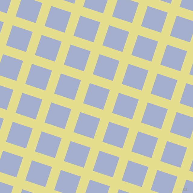 72/162 degree angle diagonal checkered chequered lines, 31 pixel lines width, 70 pixel square size, Primrose and Echo Blue plaid checkered seamless tileable