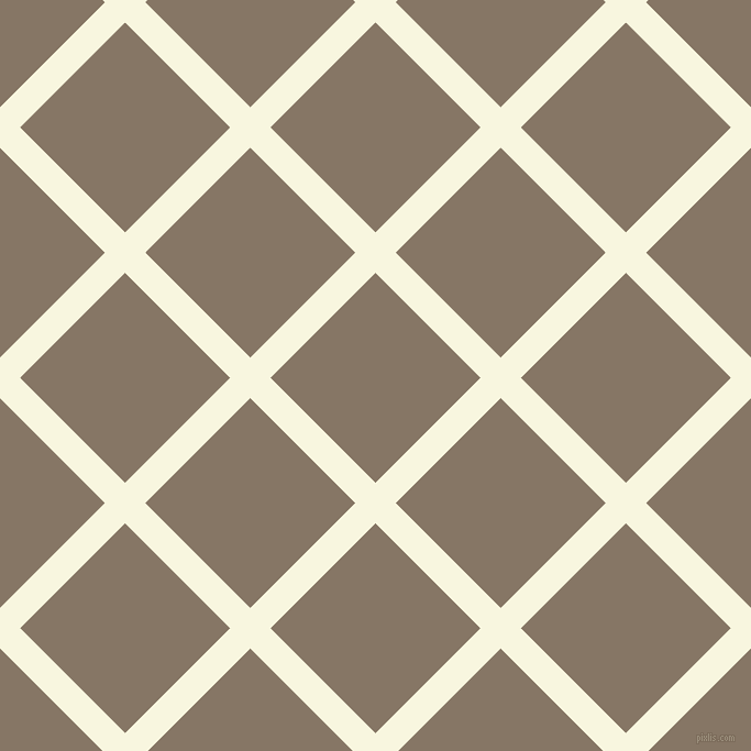 45/135 degree angle diagonal checkered chequered lines, 26 pixel line width, 135 pixel square size, Promenade and Sand Dune plaid checkered seamless tileable
