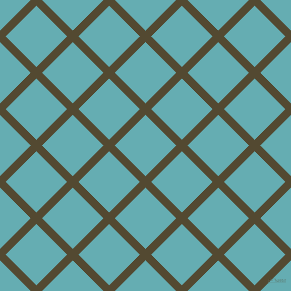 45/135 degree angle diagonal checkered chequered lines, 16 pixel lines width, 86 pixel square size, Punga and Fountain Blue plaid checkered seamless tileable
