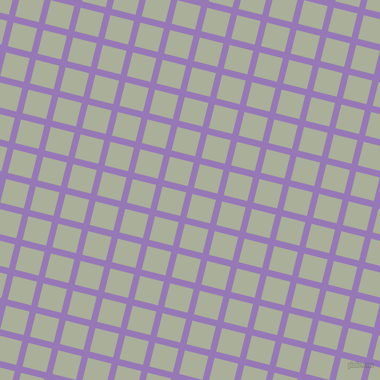 76/166 degree angle diagonal checkered chequered lines, 9 pixel lines width, 34 pixel square size, Purple Mountain