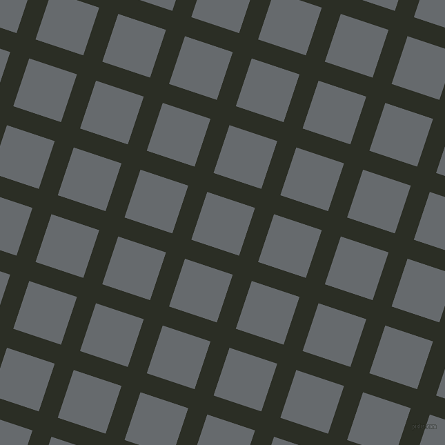 72/162 degree angle diagonal checkered chequered lines, 29 pixel lines width, 73 pixel square size, Rangoon Green and Mid Grey plaid checkered seamless tileable