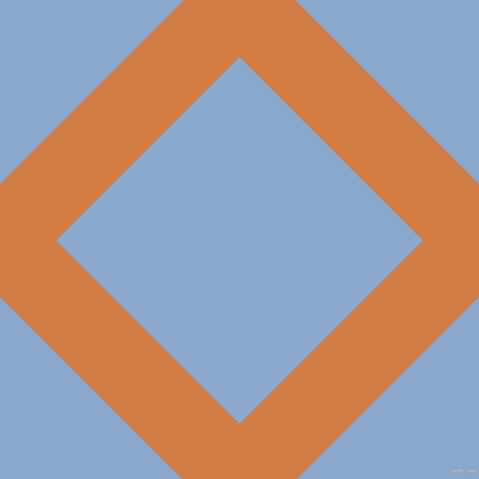 45/135 degree angle diagonal checkered chequered lines, 113 pixel line width, 368 pixel square size, Raw Sienna and Polo Blue plaid checkered seamless tileable