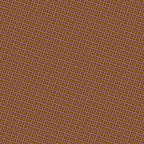 72/162 degree angle diagonal checkered chequered lines, 2 pixel line width, 5 pixel square size, Raw Umber and Copper Rose plaid checkered seamless tileable