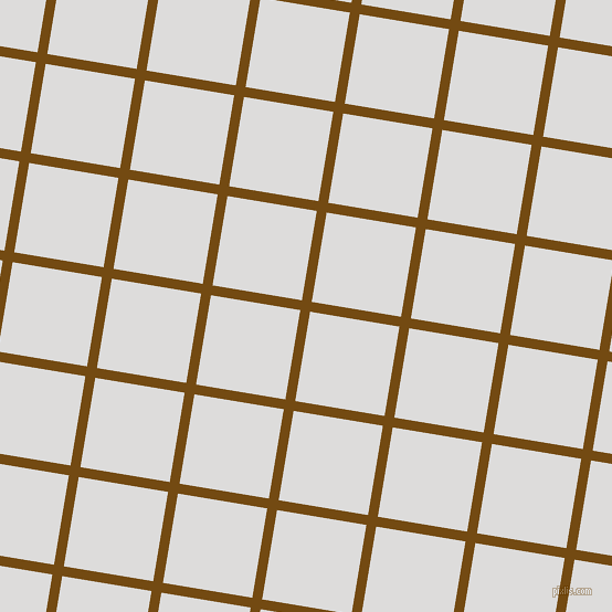 81/171 degree angle diagonal checkered chequered lines, 9 pixel line width, 82 pixel square size, Raw Umber and Porcelain plaid checkered seamless tileable