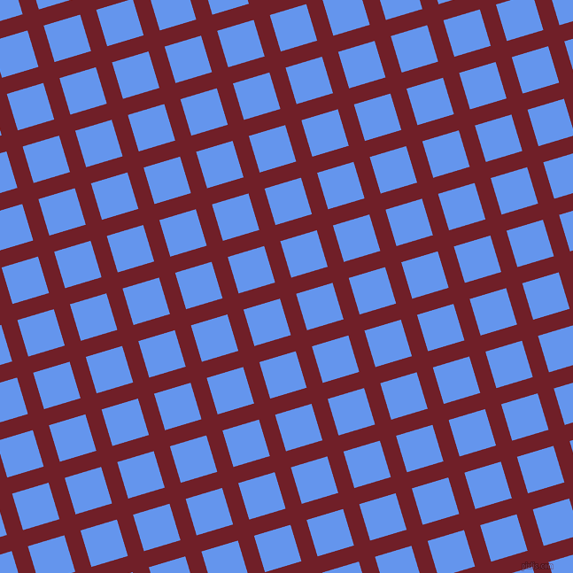 17/107 degree angle diagonal checkered chequered lines, 19 pixel lines width, 43 pixel square size, Red Berry and Cornflower Blue plaid checkered seamless tileable