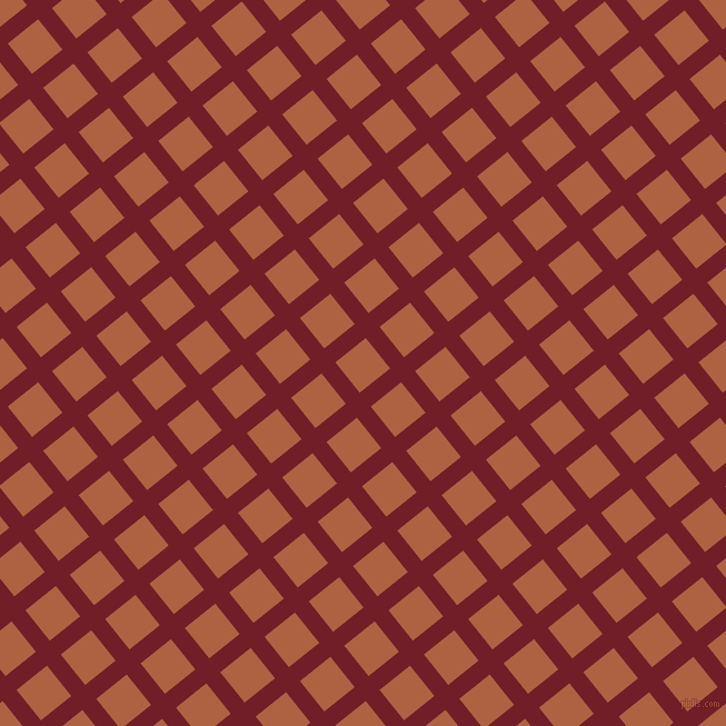 39/129 degree angle diagonal checkered chequered lines, 16 pixel line width, 35 pixel square size, Red Berry and Tuscany plaid checkered seamless tileable