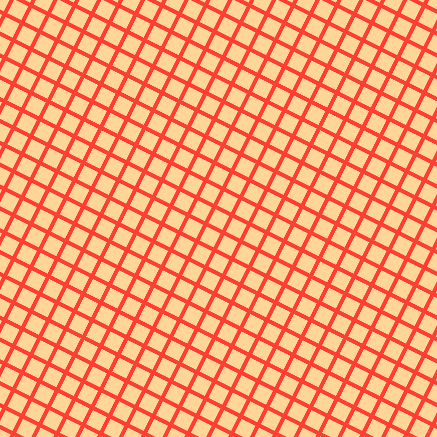 63/153 degree angle diagonal checkered chequered lines, 8 pixel lines width, 31 pixel square size, Red Orange and Caramel plaid checkered seamless tileable
