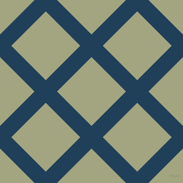 45/135 degree angle diagonal checkered chequered lines, 55 pixel lines width, 168 pixel square size, Regal Blue and Locust plaid checkered seamless tileable