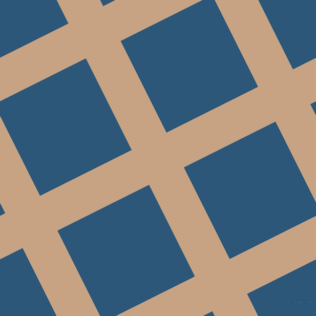 27/117 degree angle diagonal checkered chequered lines, 76 pixel line width, 200 pixel square size, Rodeo Dust and Venice Blue plaid checkered seamless tileable