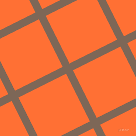 27/117 degree angle diagonal checkered chequered lines, 25 pixel line width, 175 pixel square size, Roman Coffee and Burnt Orange plaid checkered seamless tileable