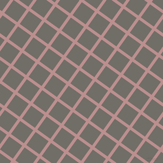 54/144 degree angle diagonal checkered chequered lines, 10 pixel lines width, 54 pixel square size, Rosy Brown and Ironside Grey plaid checkered seamless tileable