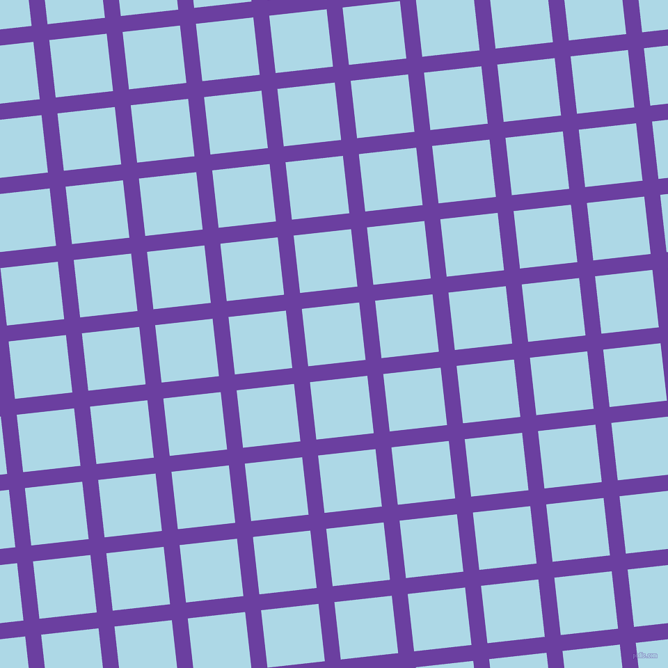 6/96 degree angle diagonal checkered chequered lines, 23 pixel lines width, 83 pixel square size, Royal Purple and Light Blue plaid checkered seamless tileable
