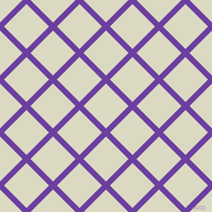 45/135 degree angle diagonal checkered chequered lines, 11 pixel lines width, 62 pixel square size, Royal Purple and Loafer plaid checkered seamless tileable