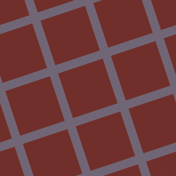 18/108 degree angle diagonal checkered chequered lines, 28 pixel line width, 152 pixel square size, Rum and Auburn plaid checkered seamless tileable