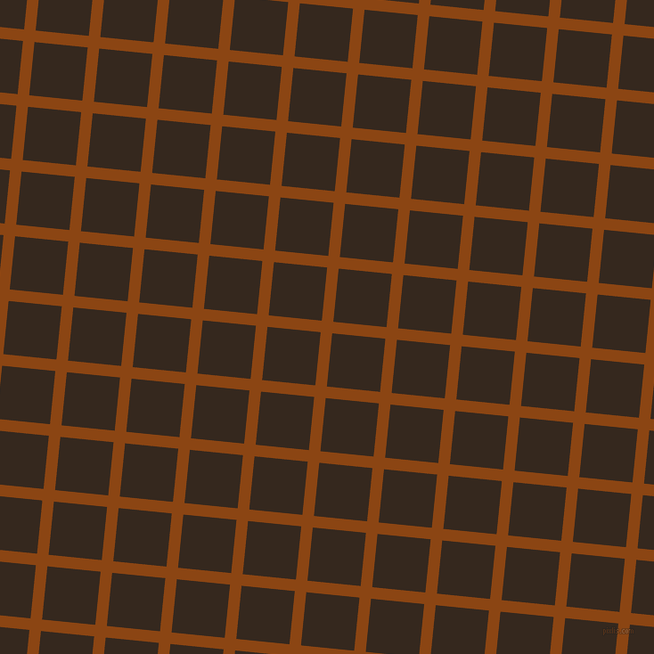 84/174 degree angle diagonal checkered chequered lines, 13 pixel lines width, 60 pixel square size, Saddle Brown and Cocoa Brown plaid checkered seamless tileable