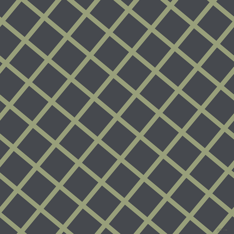 50/140 degree angle diagonal checkered chequered lines, 16 pixel line width, 86 pixel square size, Sage and Tuna plaid checkered seamless tileable