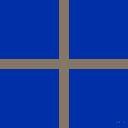 checkered chequered horizontal vertical lines, 39 pixel lines width, 450 pixel square size, Sand Dune and International Klein Blue plaid checkered seamless tileable