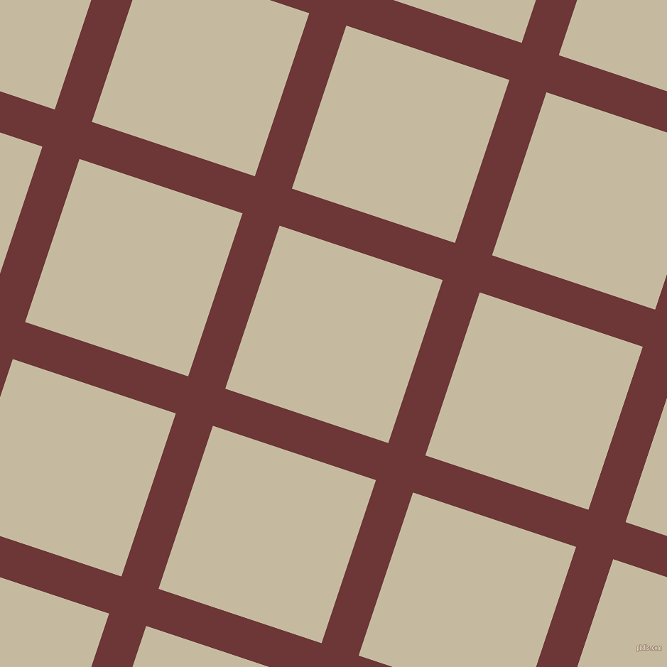 72/162 degree angle diagonal checkered chequered lines, 55 pixel line width, 242 pixel square size, Sanguine Brown and Sisal plaid checkered seamless tileable