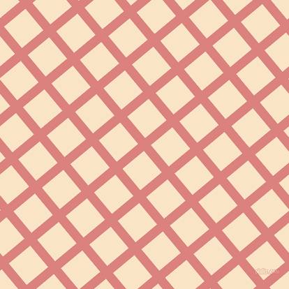 40/130 degree angle diagonal checkered chequered lines, 13 pixel line width, 40 pixel square size, Sea Pink and Egg Sour plaid checkered seamless tileable