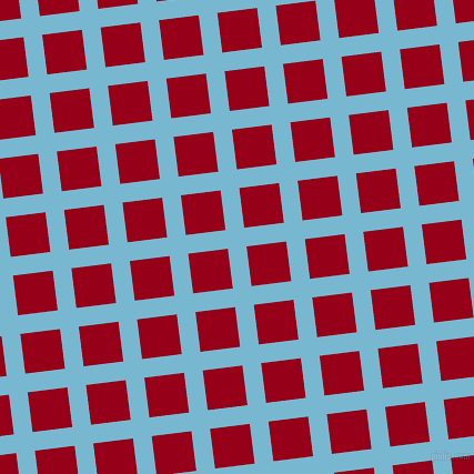7/97 degree angle diagonal checkered chequered lines, 17 pixel lines width, 36 pixel square size, Seagull and Carmine plaid checkered seamless tileable