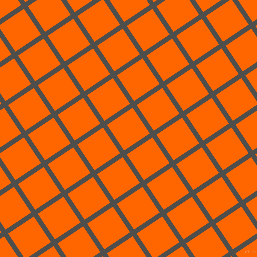 34/124 degree angle diagonal checkered chequered lines, 16 pixel line width, 103 pixel square size, Ship Grey and Safety Orange plaid checkered seamless tileable