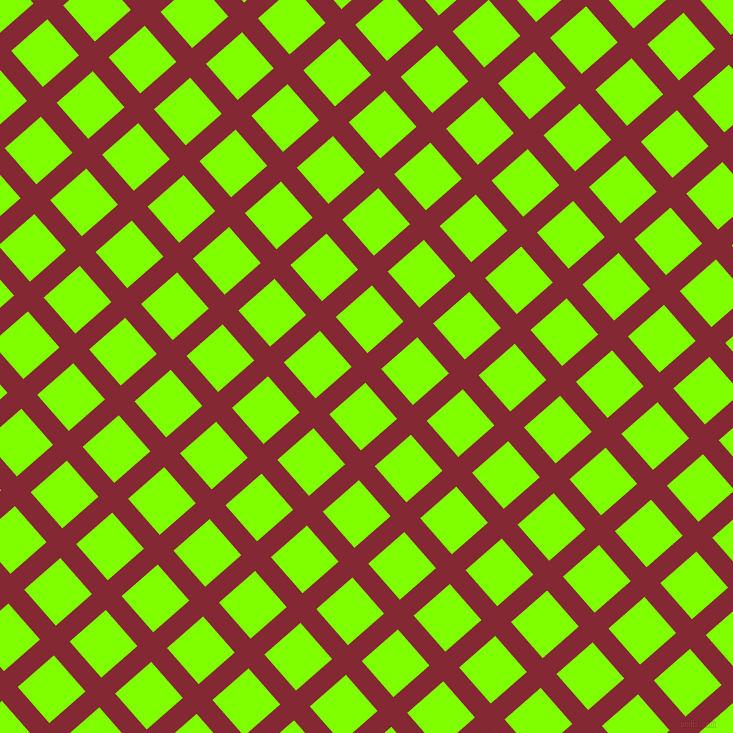 41/131 degree angle diagonal checkered chequered lines, 21 pixel lines width, 48 pixel square size, Shiraz and Chartreuse plaid checkered seamless tileable