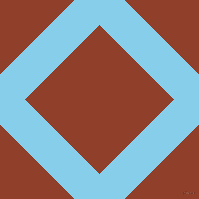 45/135 degree angle diagonal checkered chequered lines, 113 pixel line width, 338 pixel square size, Sky Blue and Fire plaid checkered seamless tileable
