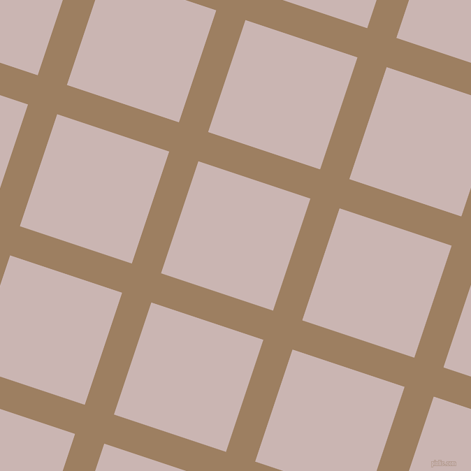 72/162 degree angle diagonal checkered chequered lines, 44 pixel line width, 169 pixel square size, Sorrell Brown and Cold Turkey plaid checkered seamless tileable