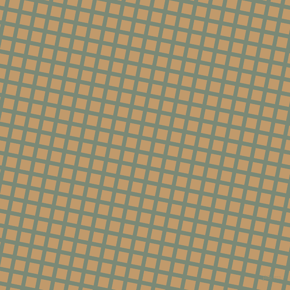 79/169 degree angle diagonal checkered chequered lines, 8 pixel lines width, 20 pixel square size, Spanish Green and Fallow plaid checkered seamless tileable