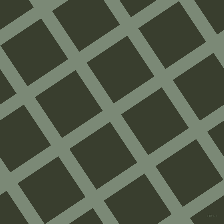 34/124 degree angle diagonal checkered chequered lines, 44 pixel line width, 163 pixel square size, Spanish Green and Log Cabin plaid checkered seamless tileable