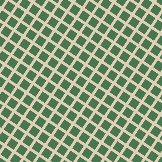 56/146 degree angle diagonal checkered chequered lines, 9 pixel line width, 27 pixel square size, Spanish White and Killarney plaid checkered seamless tileable