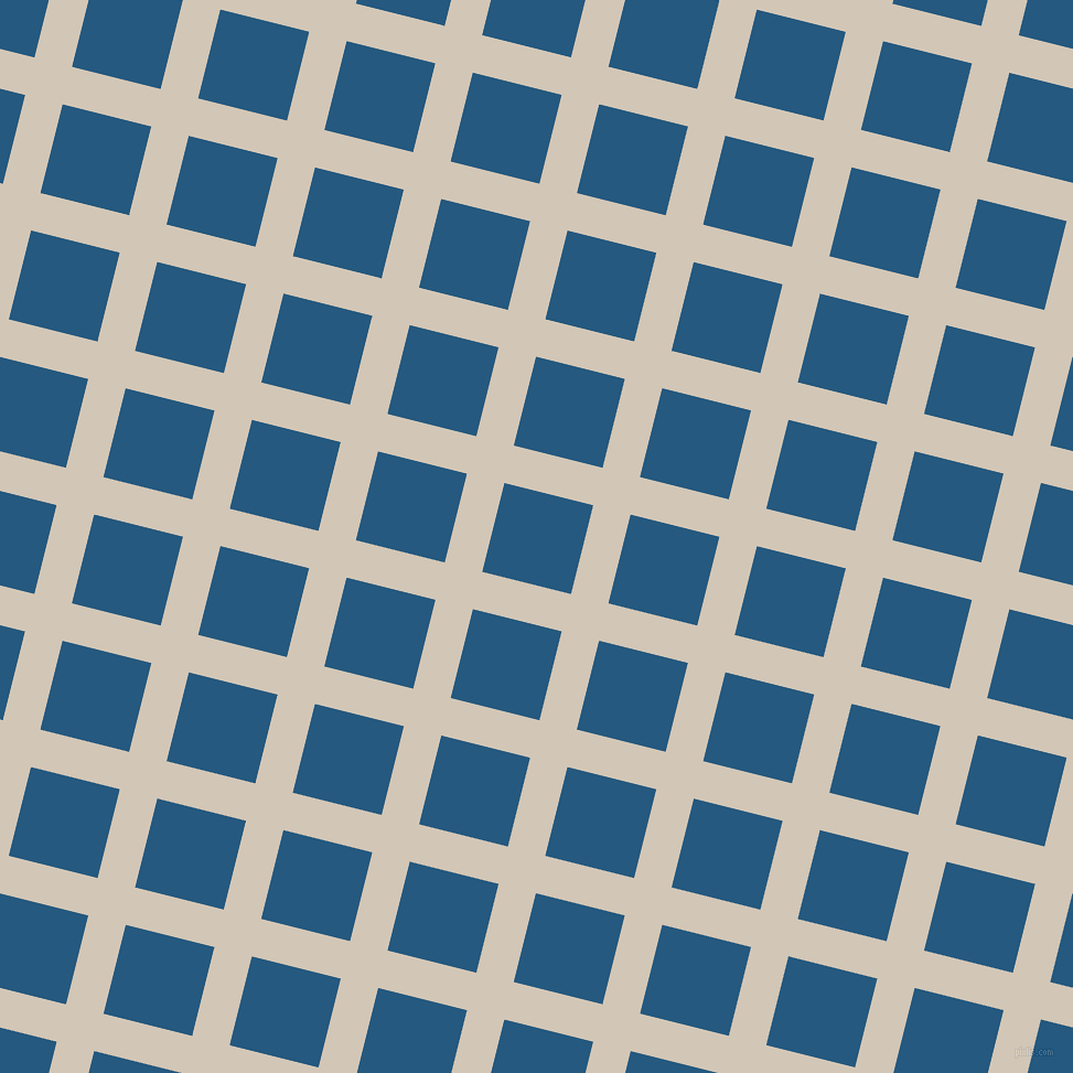 76/166 degree angle diagonal checkered chequered lines, 35 pixel line width, 83 pixel square size, Stark White and Bahama Blue plaid checkered seamless tileable