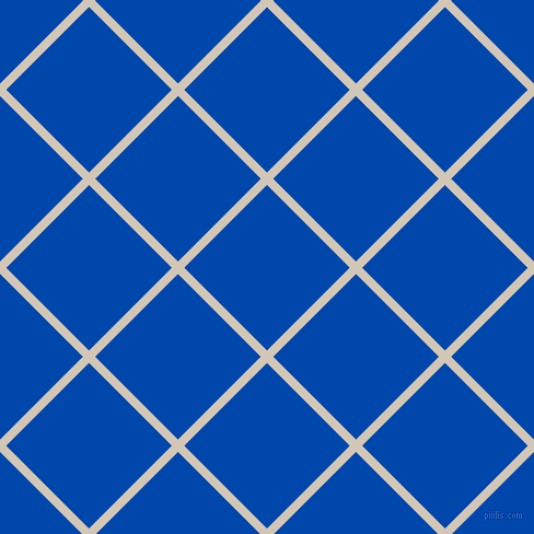 45/135 degree angle diagonal checkered chequered lines, 8 pixel line width, 107 pixel square size, Stark White and Cobalt plaid checkered seamless tileable