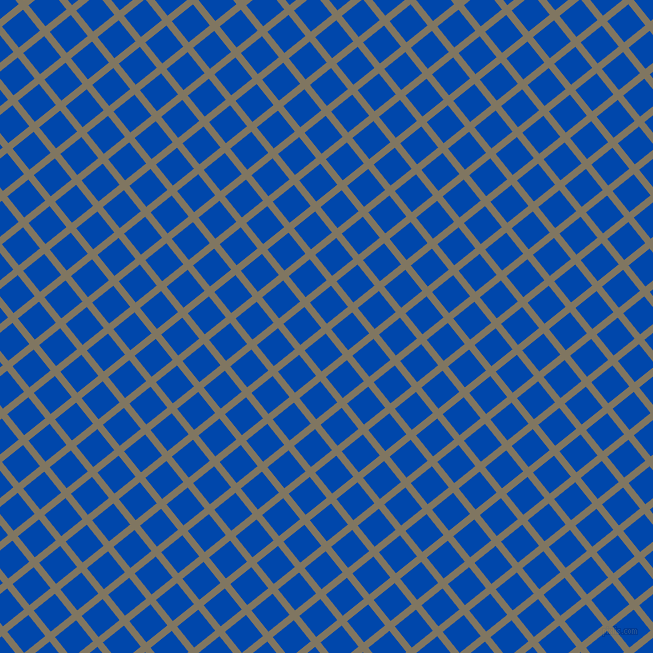 39/129 degree angle diagonal checkered chequered lines, 7 pixel lines width, 27 pixel square size, Stonewall and Cobalt plaid checkered seamless tileable
