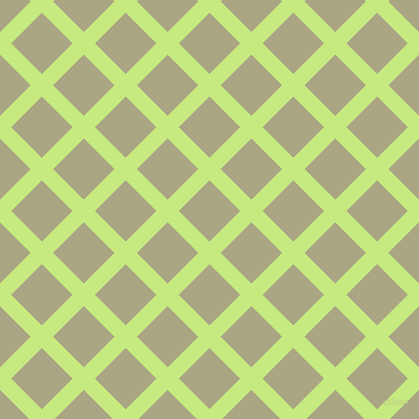 45/135 degree angle diagonal checkered chequered lines, 23 pixel line width, 63 pixel square size, Sulu and Neutral Green plaid checkered seamless tileable