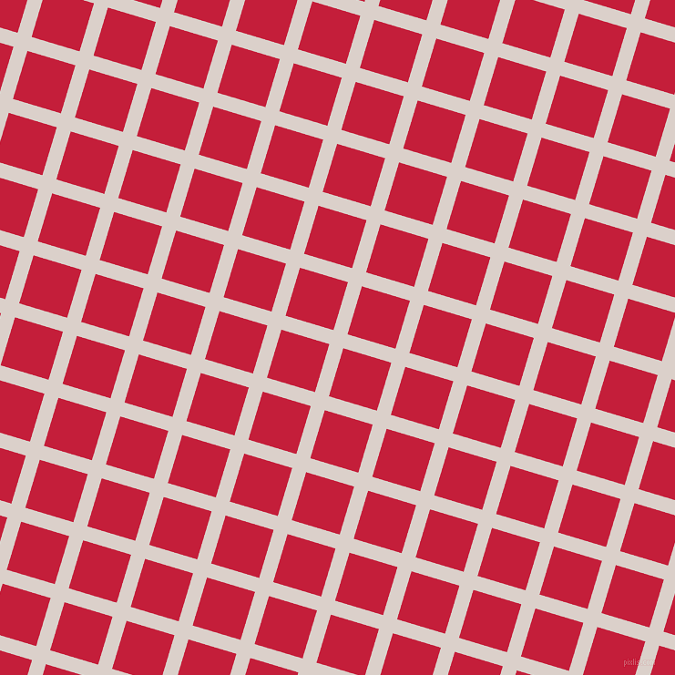 73/163 degree angle diagonal checkered chequered lines, 16 pixel lines width, 55 pixel square size, Swiss Coffee and Cardinal plaid checkered seamless tileable
