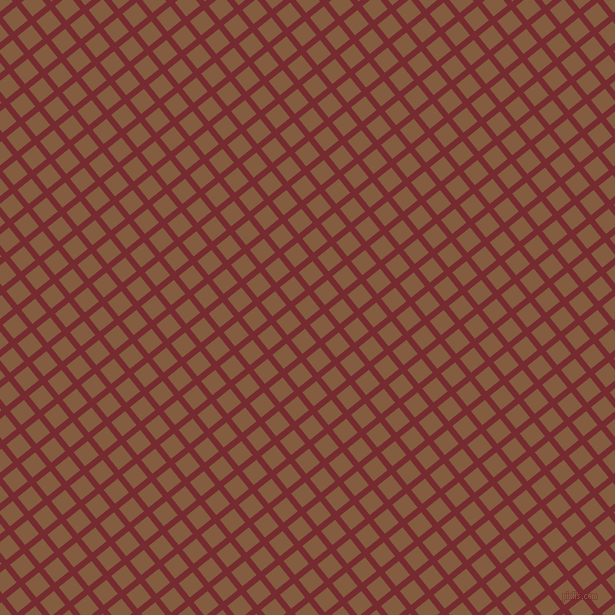 39/129 degree angle diagonal checkered chequered lines, 6 pixel lines width, 18 pixel square size, Tamarillo and Potters Clay plaid checkered seamless tileable