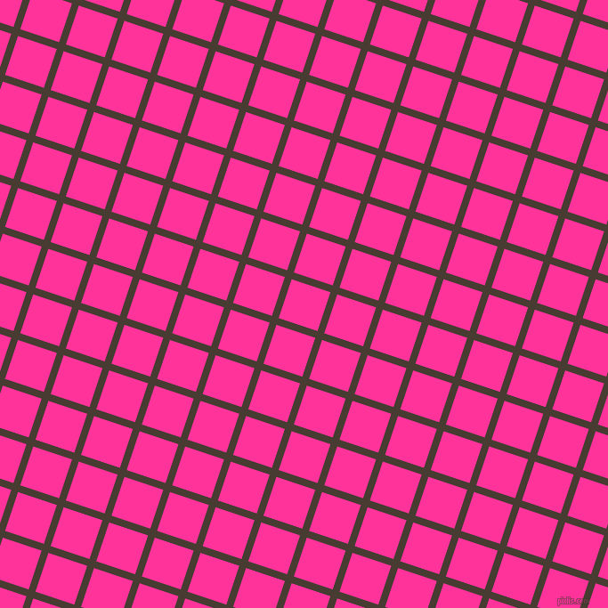 72/162 degree angle diagonal checkered chequered lines, 8 pixel line width, 46 pixel square size, Taupe and Wild Strawberry plaid checkered seamless tileable