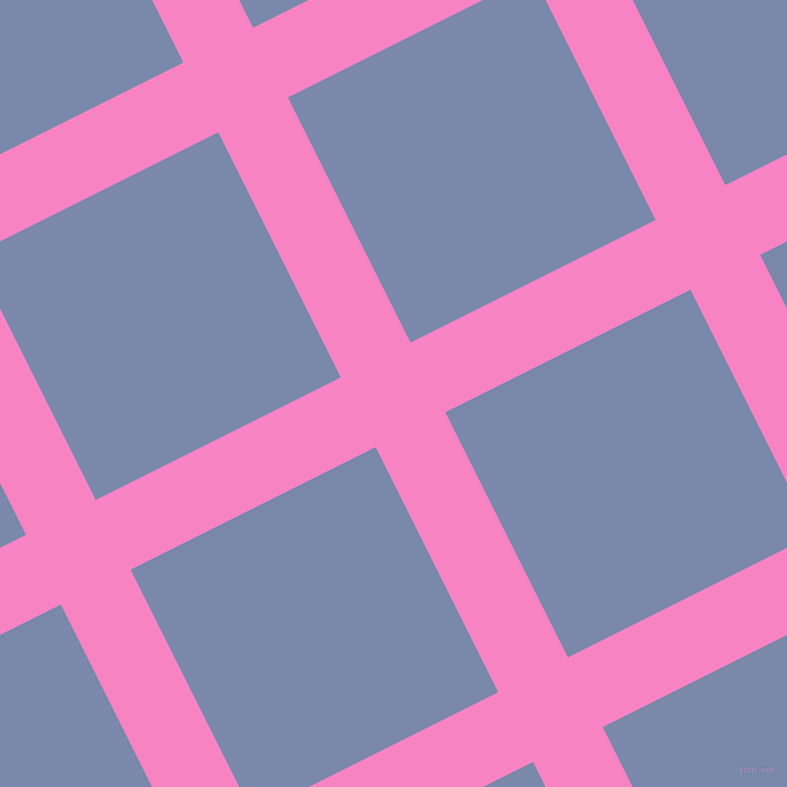 27/117 degree angle diagonal checkered chequered lines, 78 pixel line width, 274 pixel square size, Tea Rose and Ship Cove plaid checkered seamless tileable