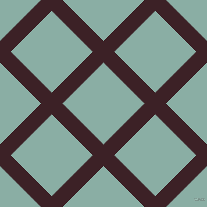 45/135 degree angle diagonal checkered chequered lines, 50 pixel lines width, 190 pixel square size, Temptress and Sea Nymph plaid checkered seamless tileable