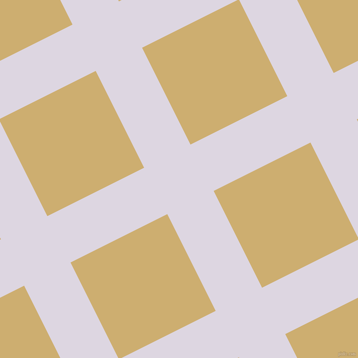 27/117 degree angle diagonal checkered chequered lines, 104 pixel line width, 217 pixel square size, Titan White and Putty plaid checkered seamless tileable