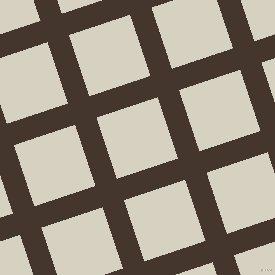 18/108 degree angle diagonal checkered chequered lines, 77 pixel line width, 221 pixel square size, Tobago and Ecru White plaid checkered seamless tileable