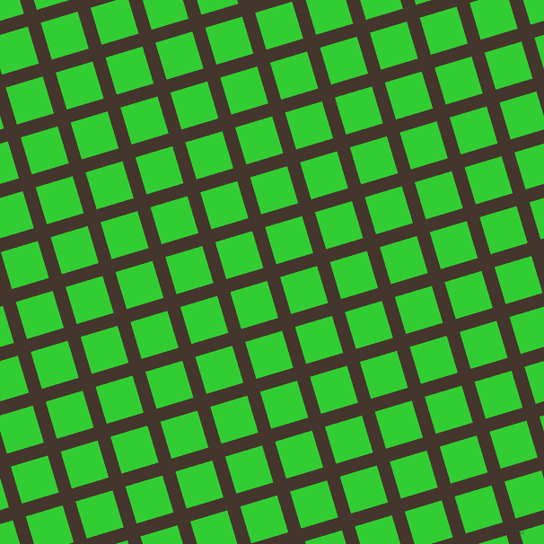 17/107 degree angle diagonal checkered chequered lines, 15 pixel lines width, 43 pixel square size, Tobago and Lime Green plaid checkered seamless tileable