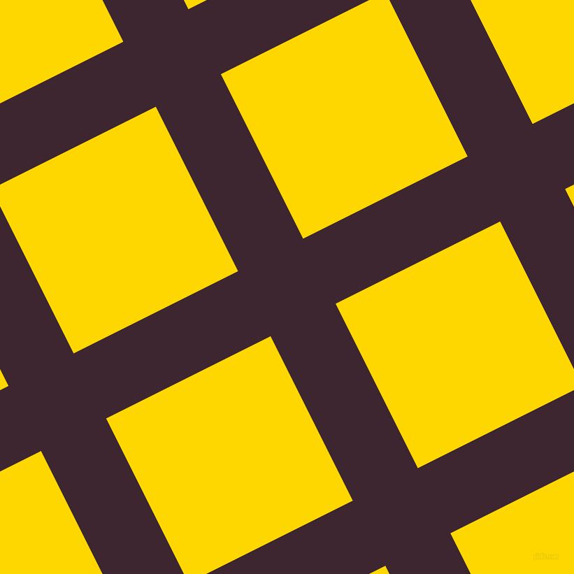 27/117 degree angle diagonal checkered chequered lines, 104 pixel line width, 263 pixel square size, Toledo and Gold plaid checkered seamless tileable