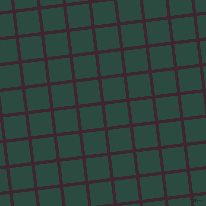 7/97 degree angle diagonal checkered chequered lines, 11 pixel lines width, 76 pixel square size, Toledo and Te Papa Green plaid checkered seamless tileable