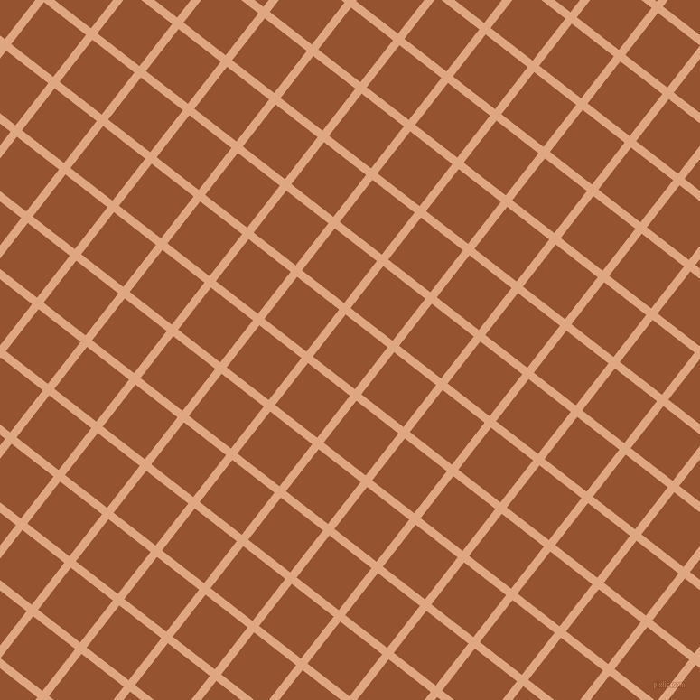52/142 degree angle diagonal checkered chequered lines, 9 pixel line width, 59 pixel square size, Tumbleweed and Chelsea Gem plaid checkered seamless tileable