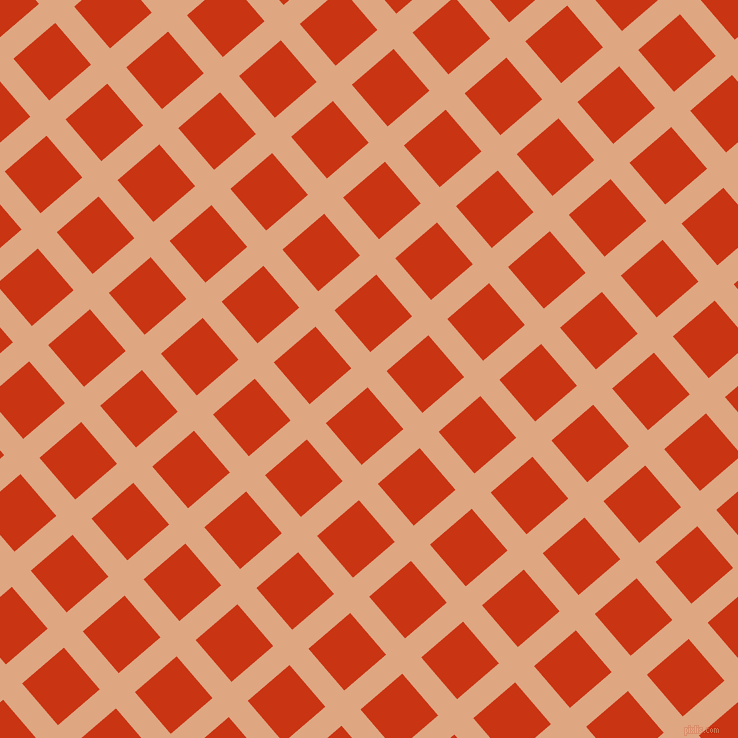 41/131 degree angle diagonal checkered chequered lines, 25 pixel lines width, 55 pixel square size, Tumbleweed and Harley Davidson Orange plaid checkered seamless tileable