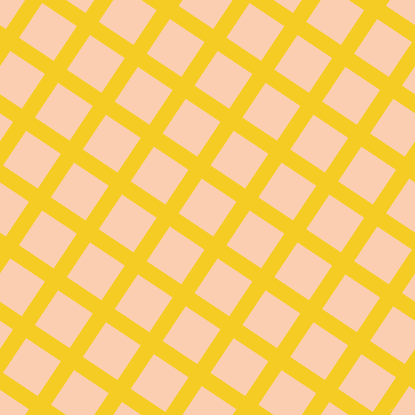 56/146 degree angle diagonal checkered chequered lines, 31 pixel line width, 82 pixel square size, Turbo and Apricot plaid checkered seamless tileable