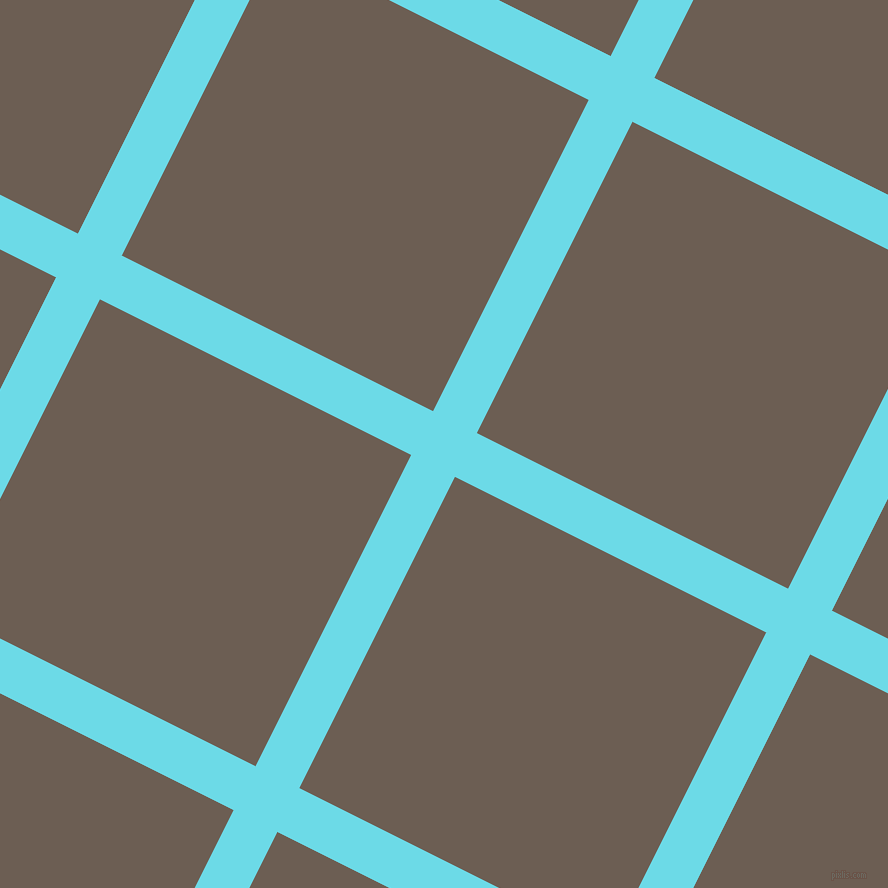 63/153 degree angle diagonal checkered chequered lines, 49 pixel line width, 348 pixel square size, Turquoise Blue and Kabul plaid checkered seamless tileable